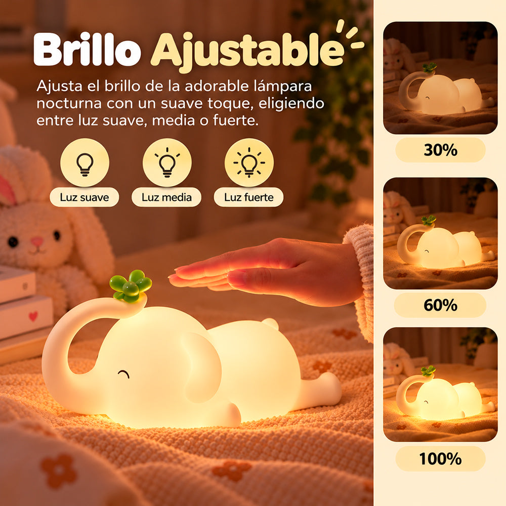 Lámpara espanta cuco Elefante kawaii LED recargable - foto 7