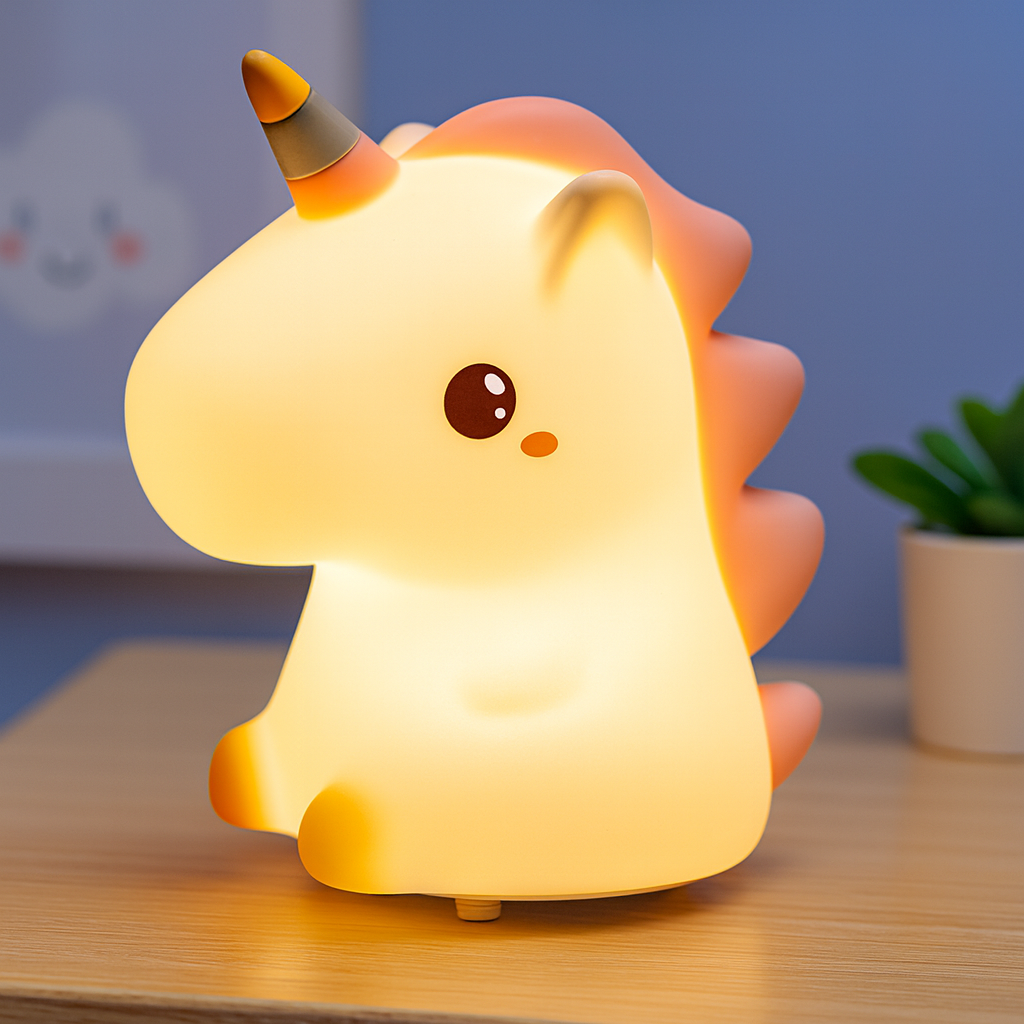 Lámpara espanta cuco Unicornio kawaii LED recargable
