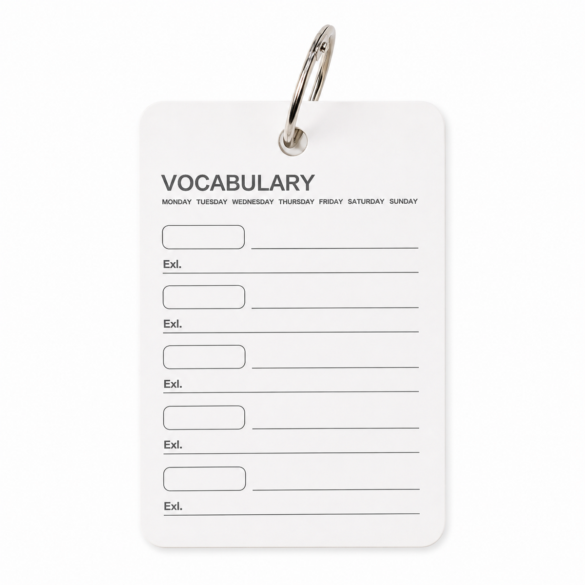 Tarjetas de Vocabulario
