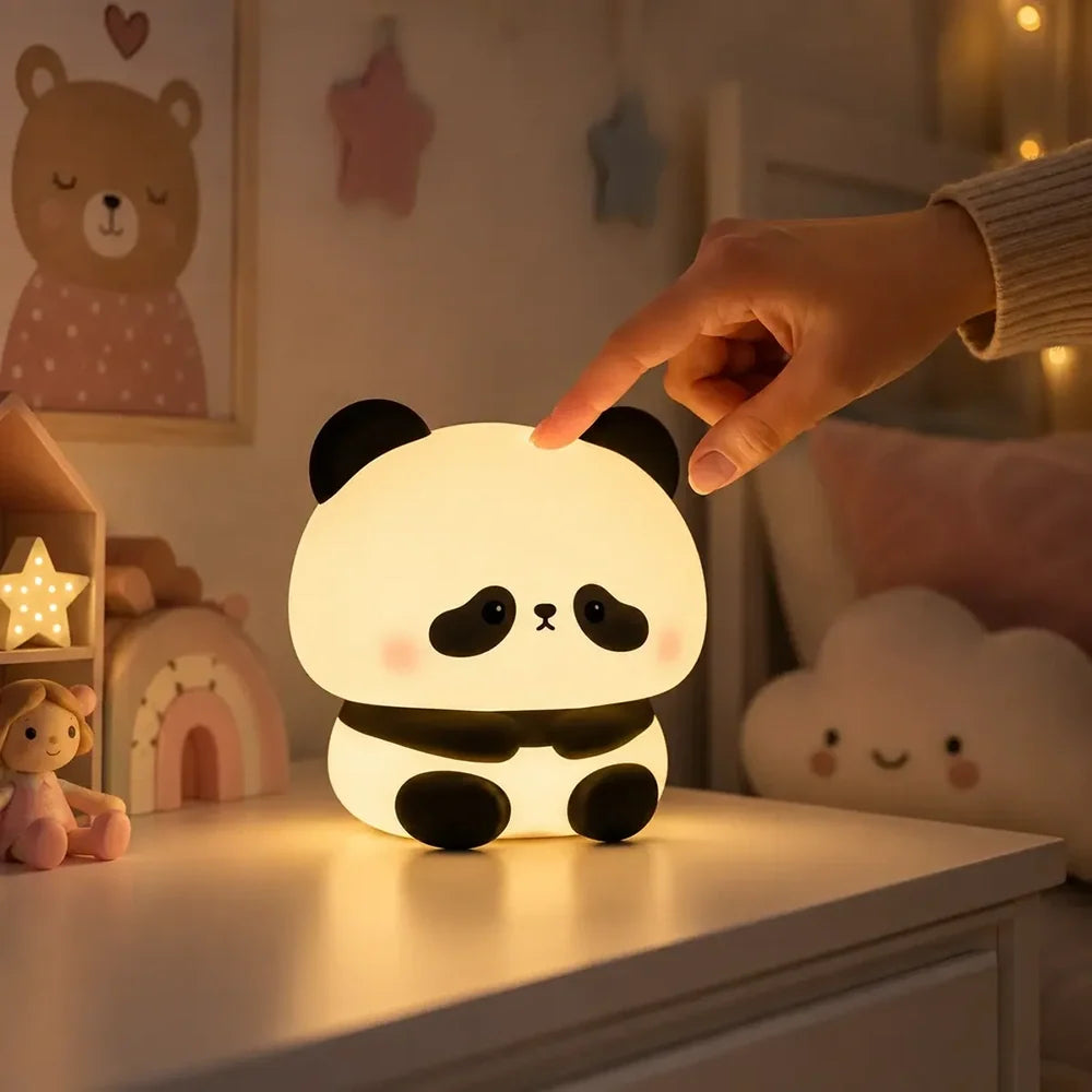 Lámpara espanta cuco Panda Multicolor kawaii LED recargable - foto 7