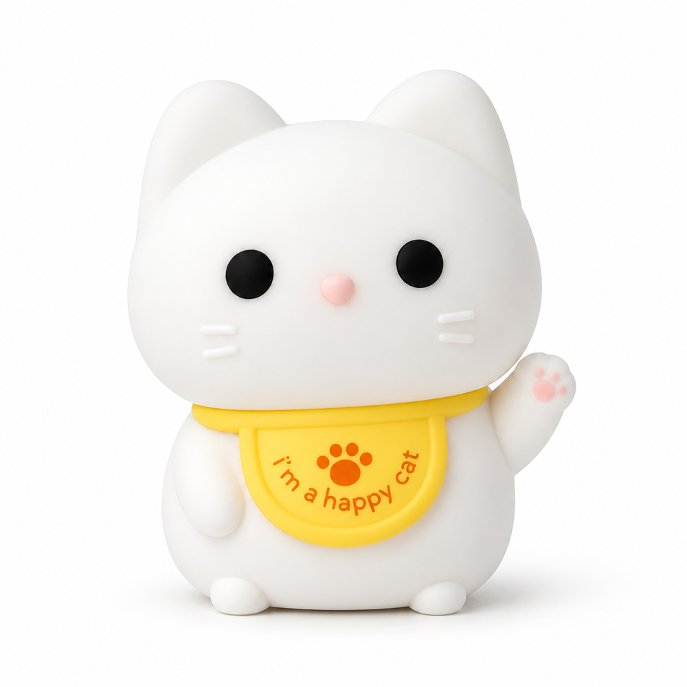Lámpara espanta cuco Gato Maneki Neko kawaii LED recargable