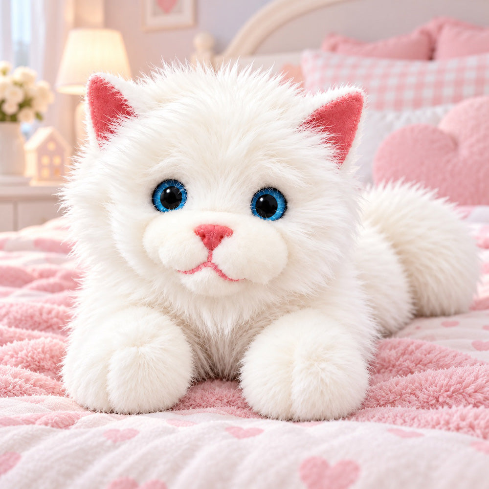Peluche Gato Blanco con Sonido 35 cm