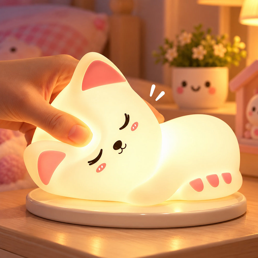 Lámpara espanta cuco Gato Durmiendo kawaii LED recargable - foto 6