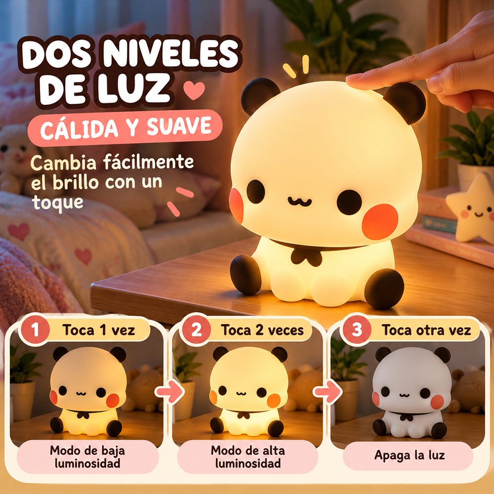 Lámpara espanta cuco Panda Grande kawaii LED recargable - foto 4