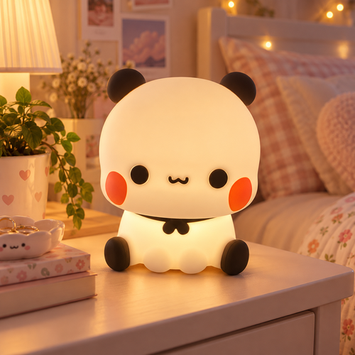 Lámpara Espanta Cuco Panda Grande – Luz de Noche LED Recargable