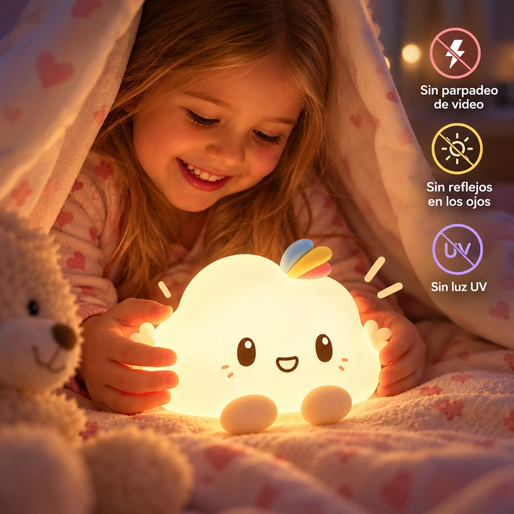 Lámpara espanta cuco Nube kawaii LED recargable - foto 5