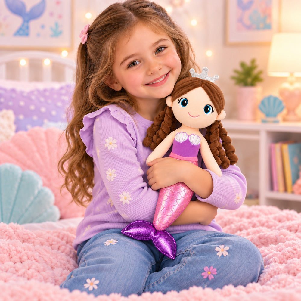Peluche Sirena Castaña 48 cm