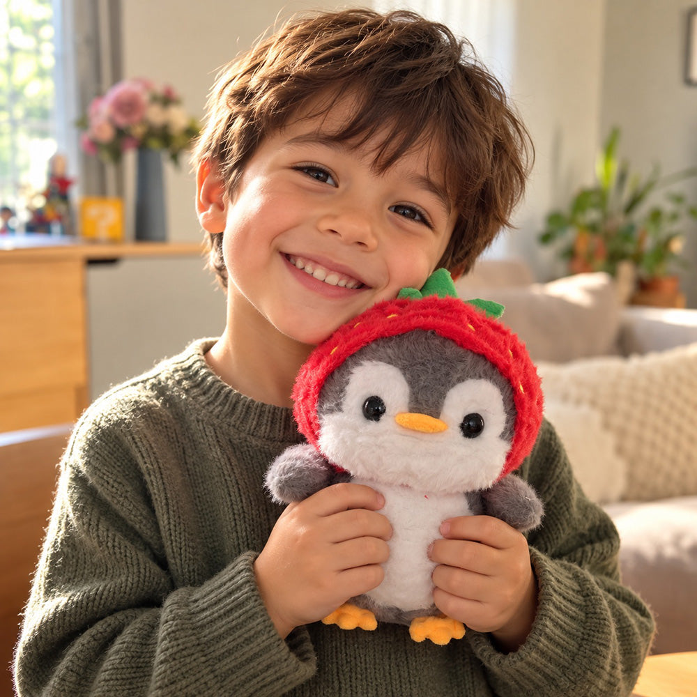 Peluche Pingüino Fresa 20 cm