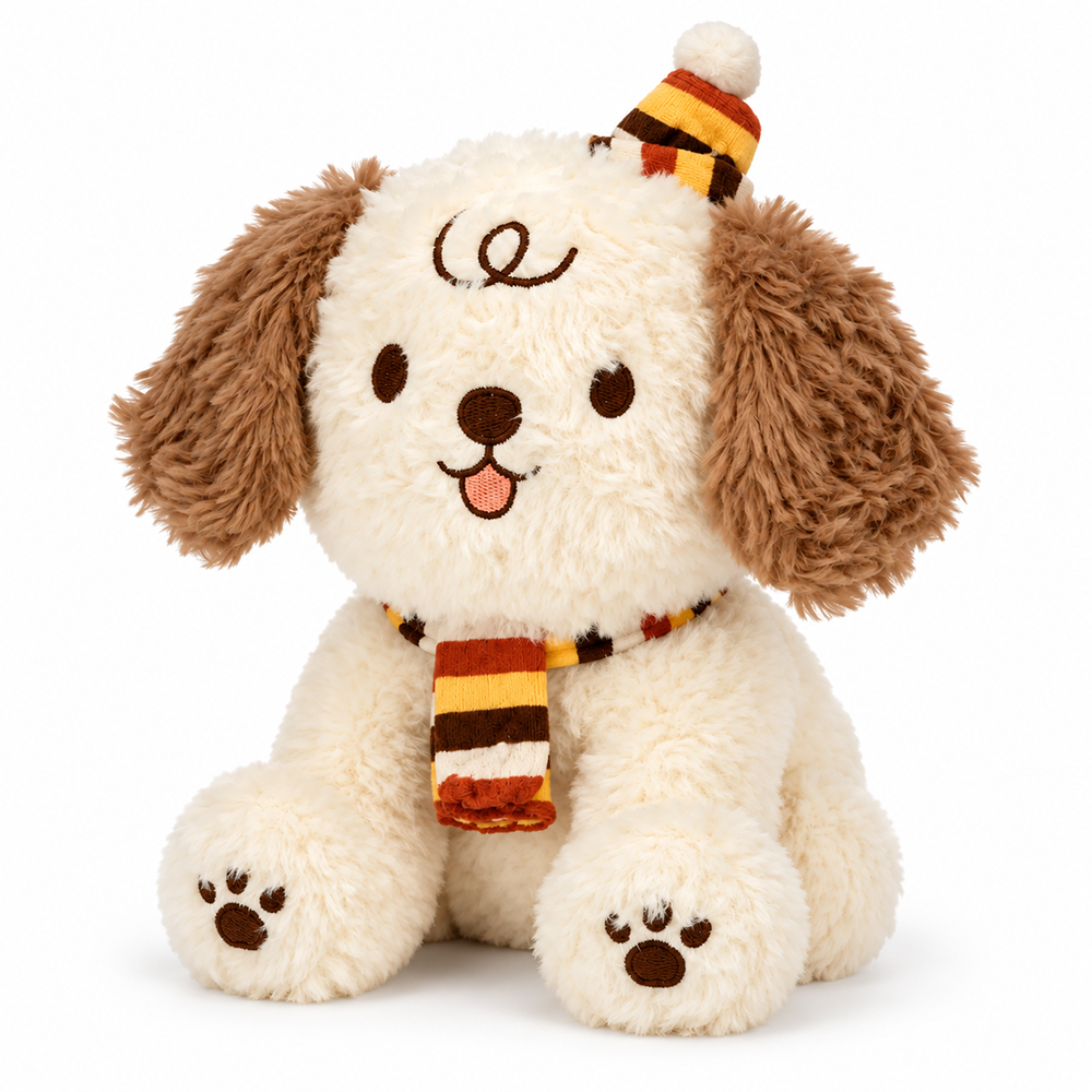 Peluche Perro con Bufanda 20 cm