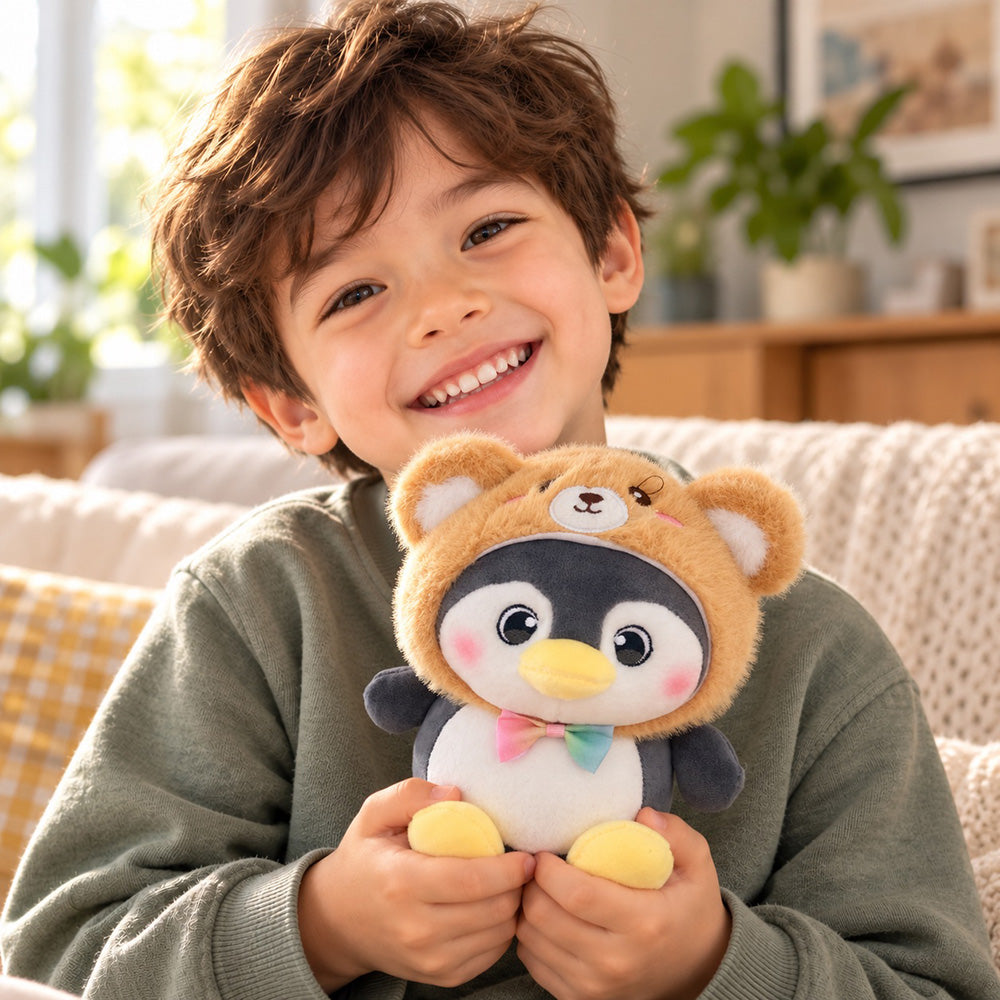 Peluche Pingüino con Gorrito 20 cm