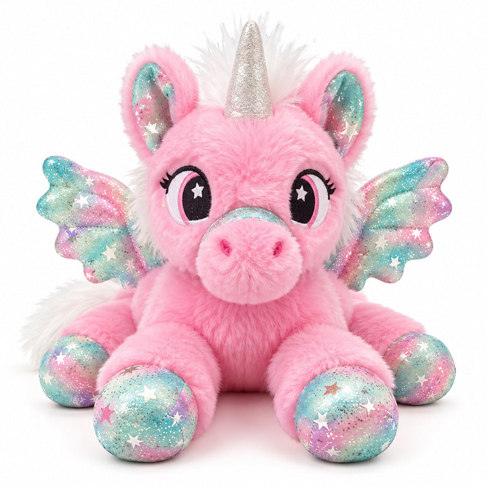 Peluche Unicornio Rosado 30 cm