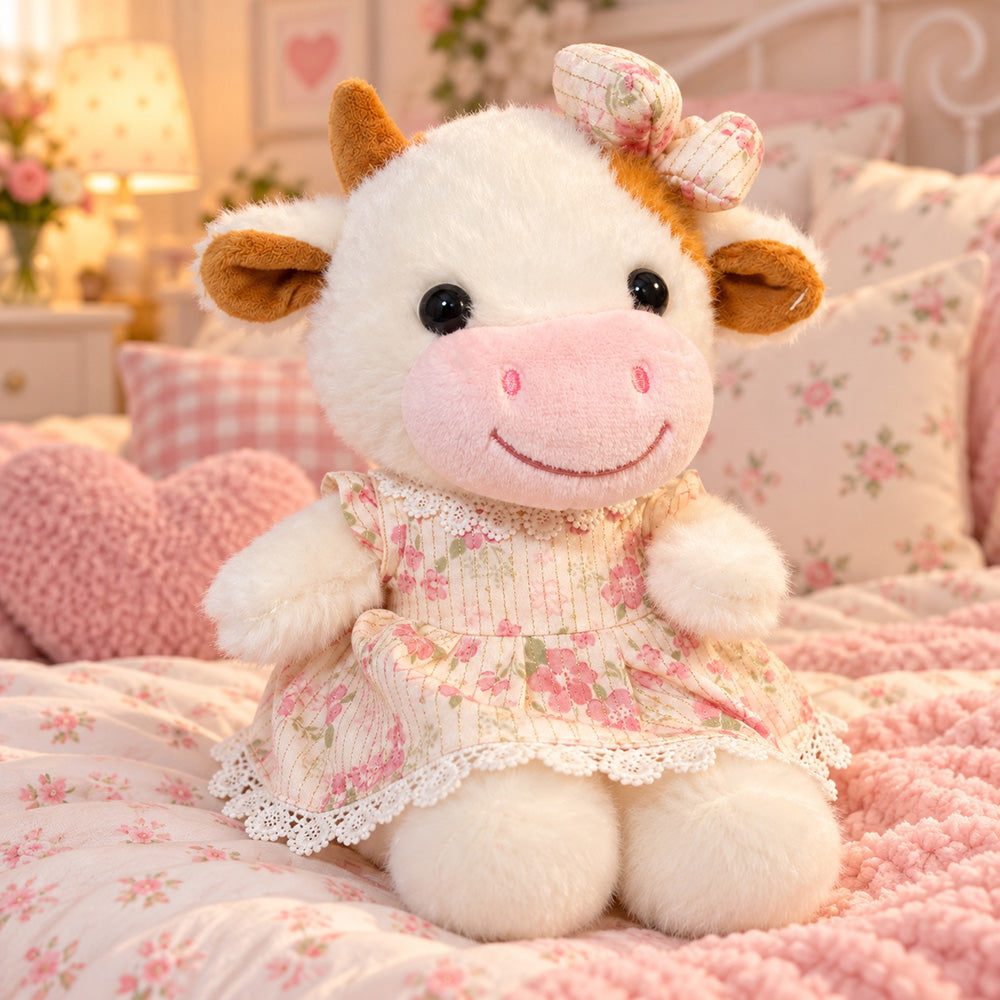 Peluche Vaca con Vestido 22 cm