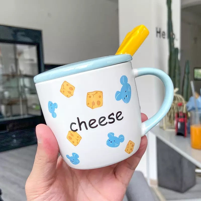 Tazón Kawaii Ratoncito con Queso