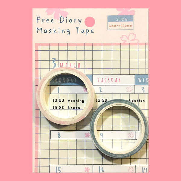 Masking tape free diary
