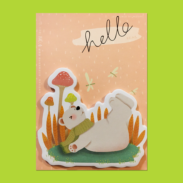 Post it Osito Durmiendo Hello