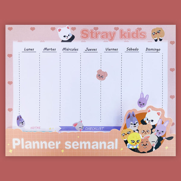 Planificador Semanal Stray Kids