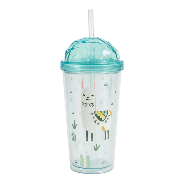 Vaso Alpaca con bombilla