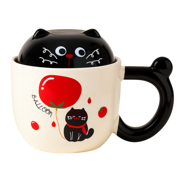 Tazón gato kawaii tomate