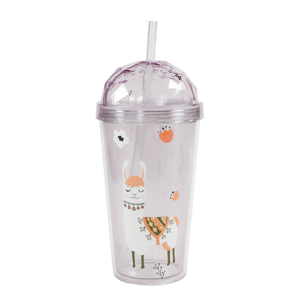 Vaso Alpaca con bombilla