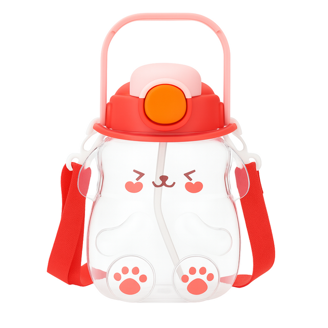Botella de Agua Perrito Kawaii Rojo