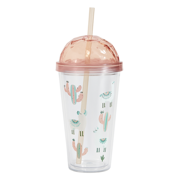 Vaso Alpaca con bombilla