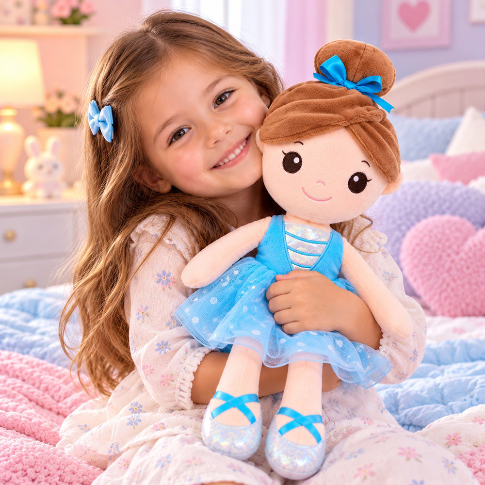 Peluche Muñeca Bailarina Celeste 40 cm