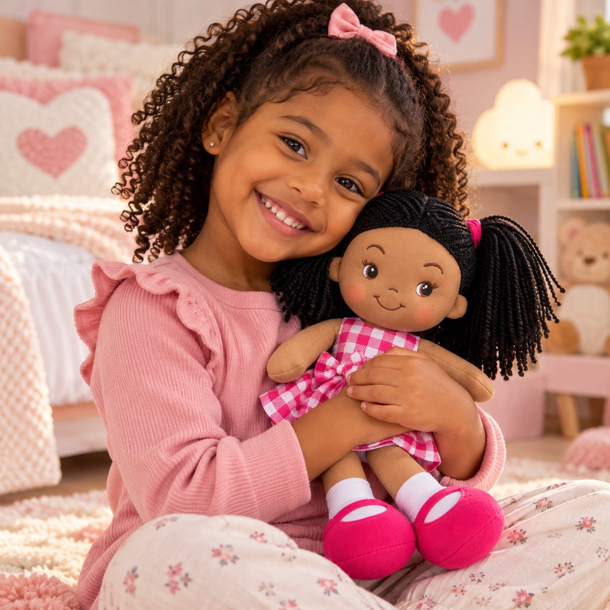 Peluche Muñeca de Trapo con Sonido 40 cm
