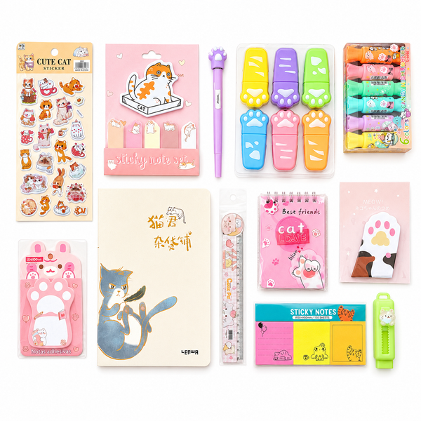 Set Papelería Kawaii Cat Lovers