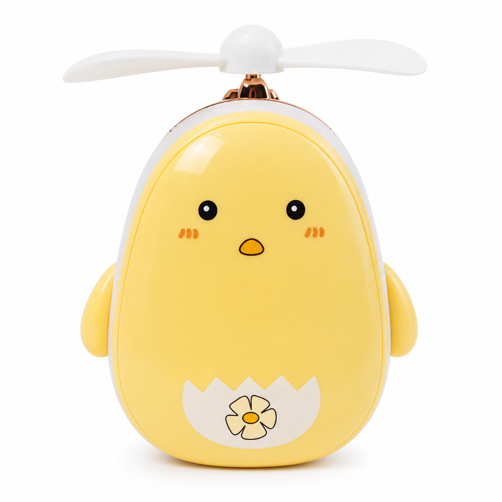 Mini Ventilador Portátil Kawaii Recargable Pollito