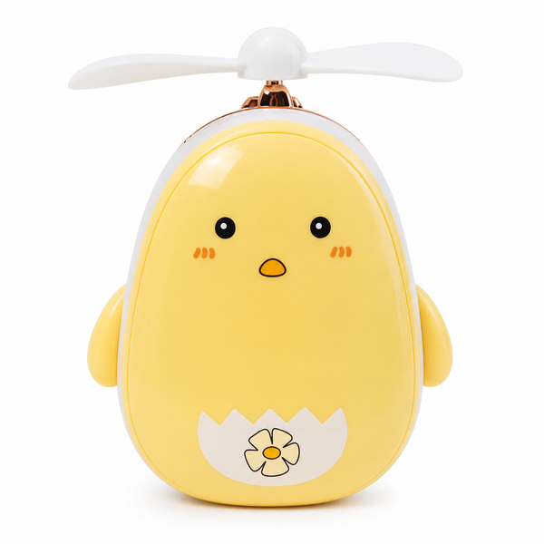 Mini Ventilador Portátil Kawaii Recargable Pollito