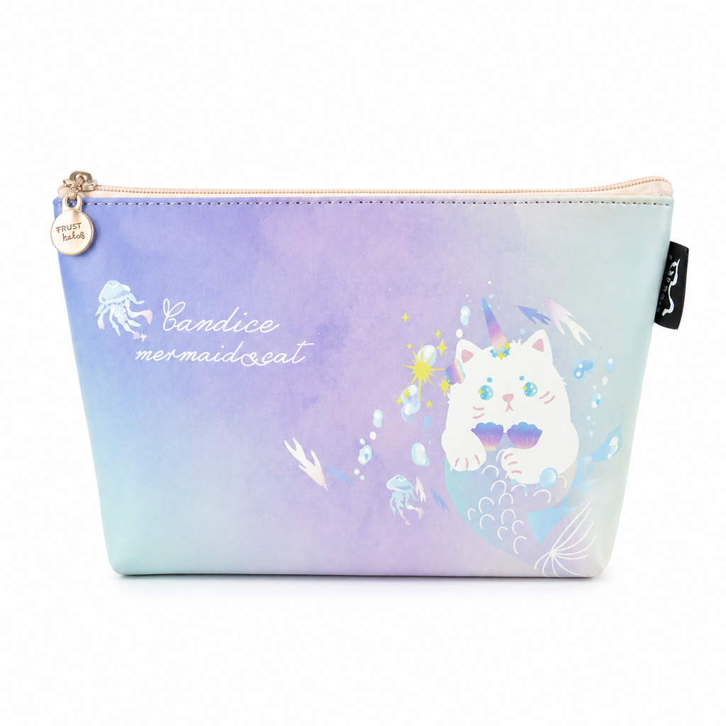 Estuche Gato Sirena Kawaii