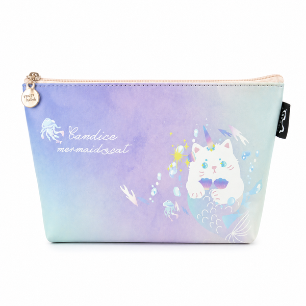 Estuche Gato Sirena Kawaii