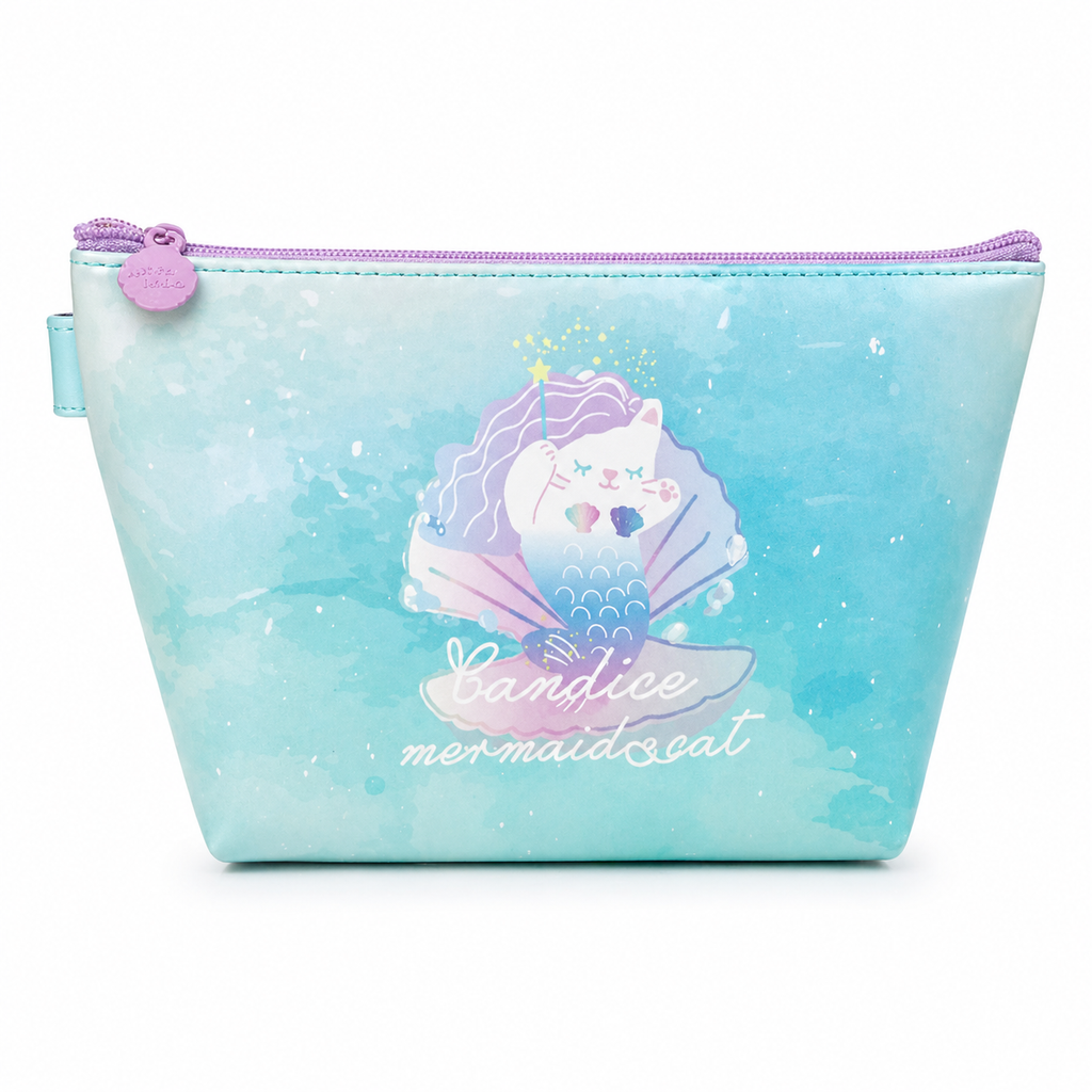 Estuche Gato Sirena Kawaii