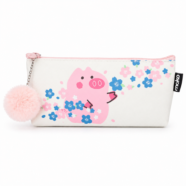 Estuche Cerdito Kawaii Pompom