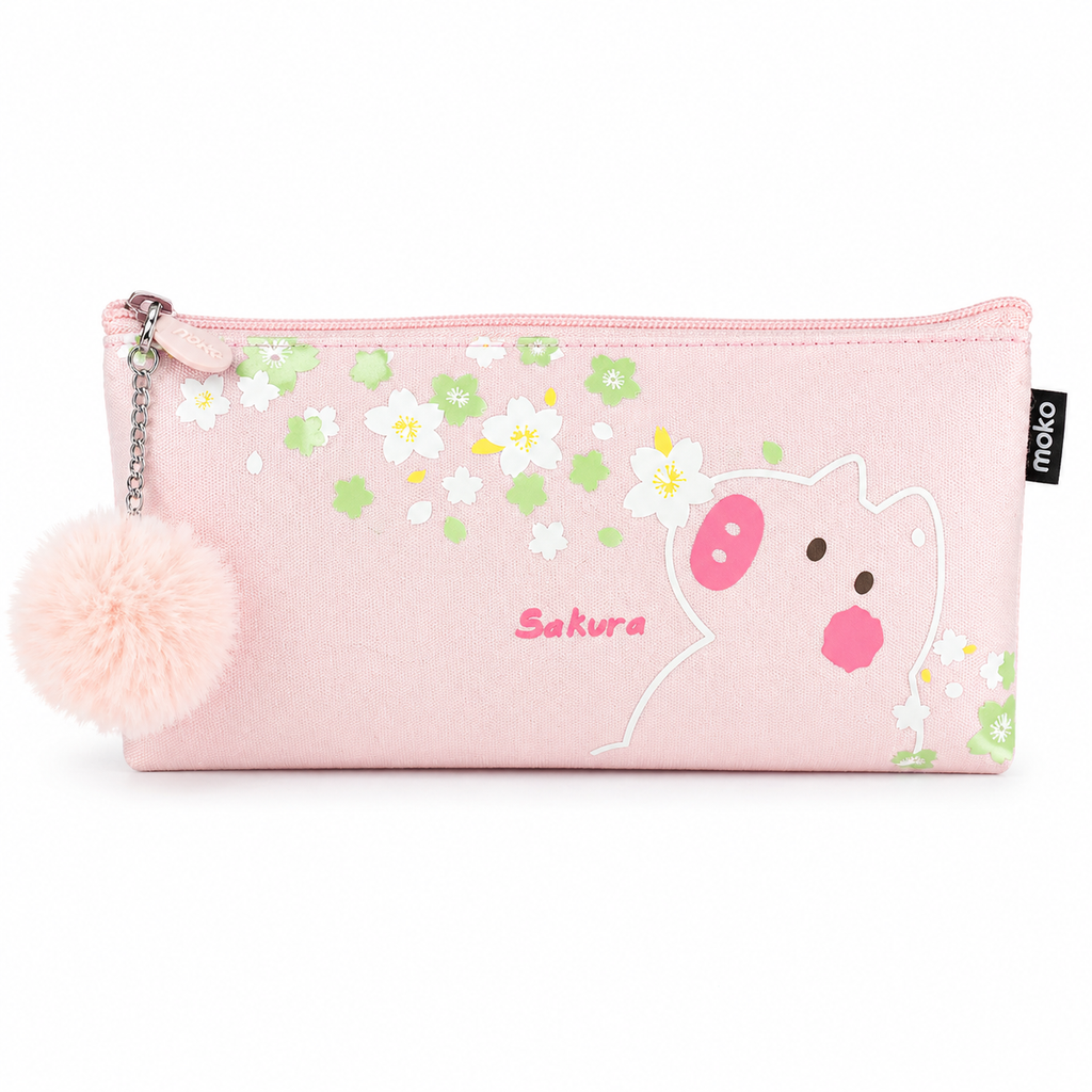 Estuche Cerdito Kawaii Pompom