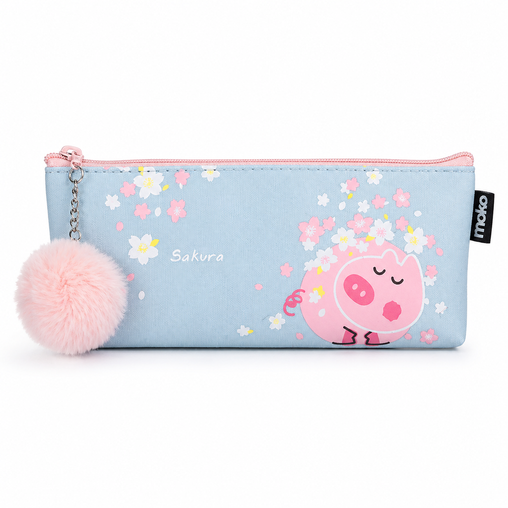 Estuche Cerdito Kawaii Pompom