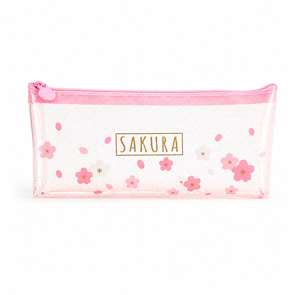 Estuche Sakura Kawaii Transparente