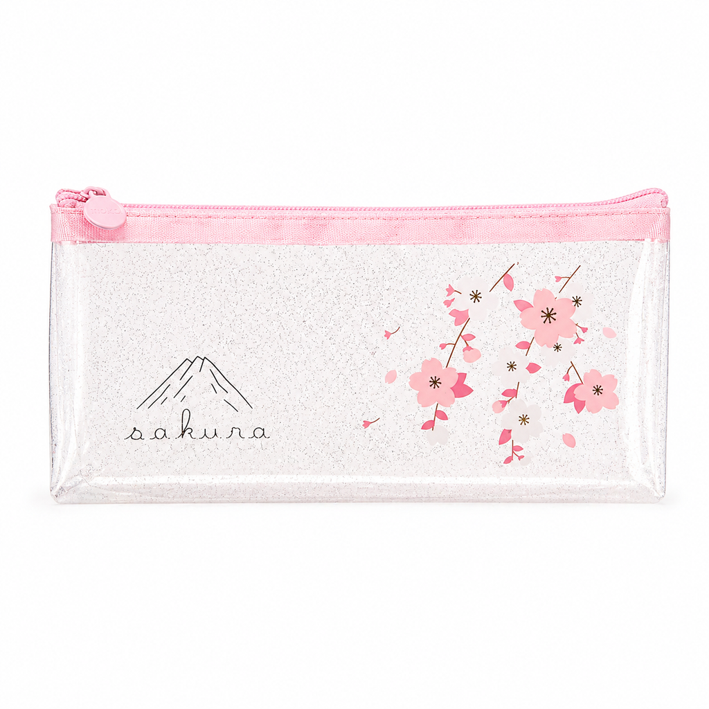 Estuche Sakura Kawaii Transparente