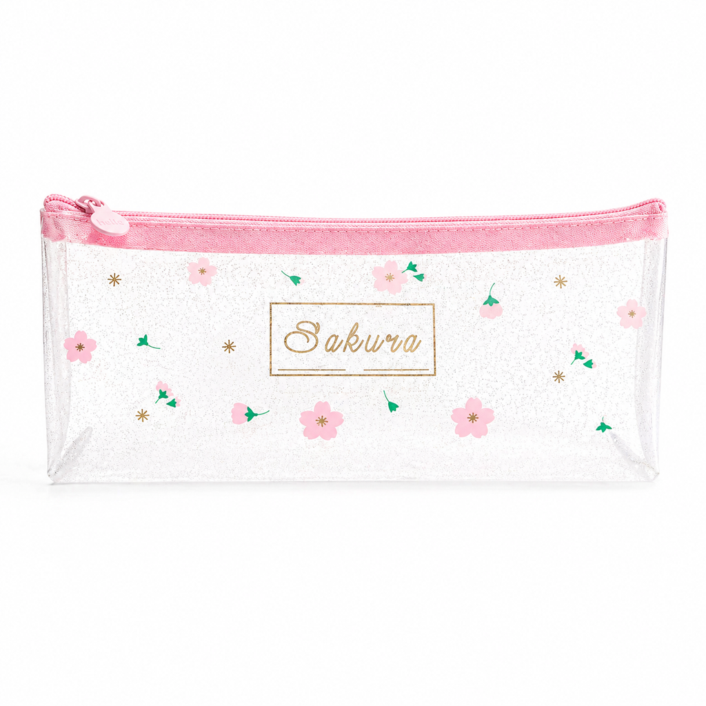 Estuche Sakura Kawaii Transparente