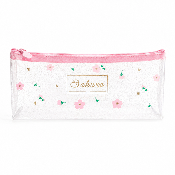 Estuche Sakura Kawaii Transparente