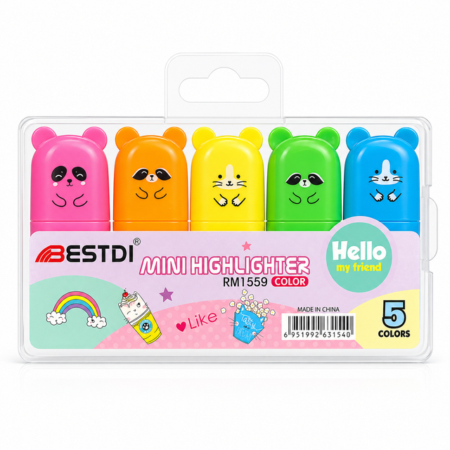 Set de Destacadores Mini con Diseño