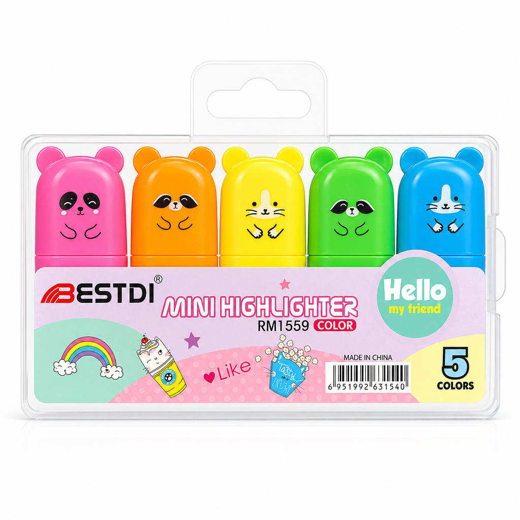 Set de Destacadores Mini con Diseño