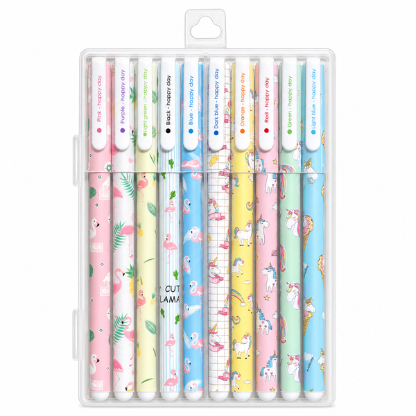 Set de Lápices Kawaii con Diseños Coloridos