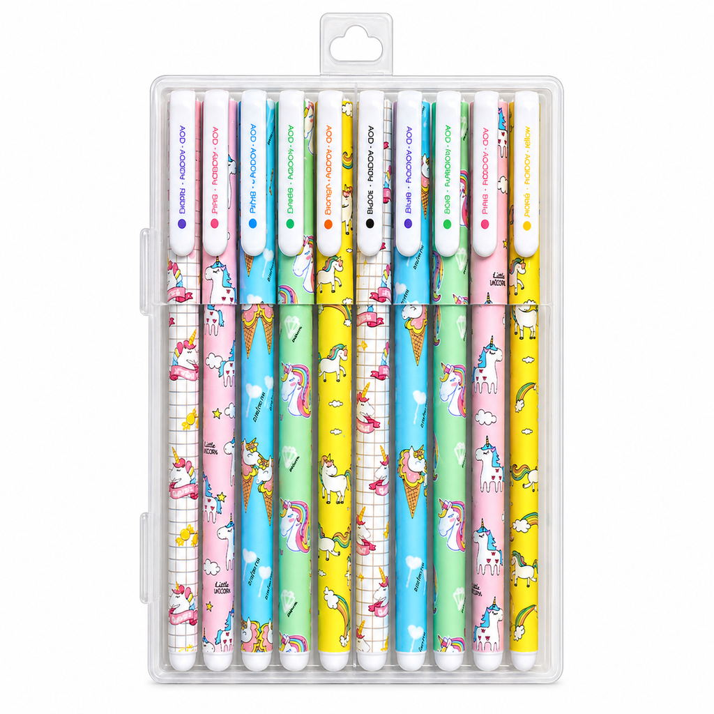 Set de Lápices Kawaii con Diseños Coloridos