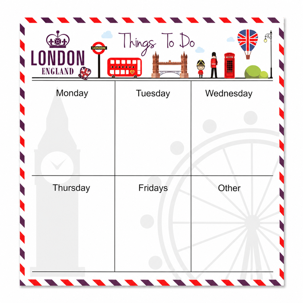 Taco Planificador Semanal Londres