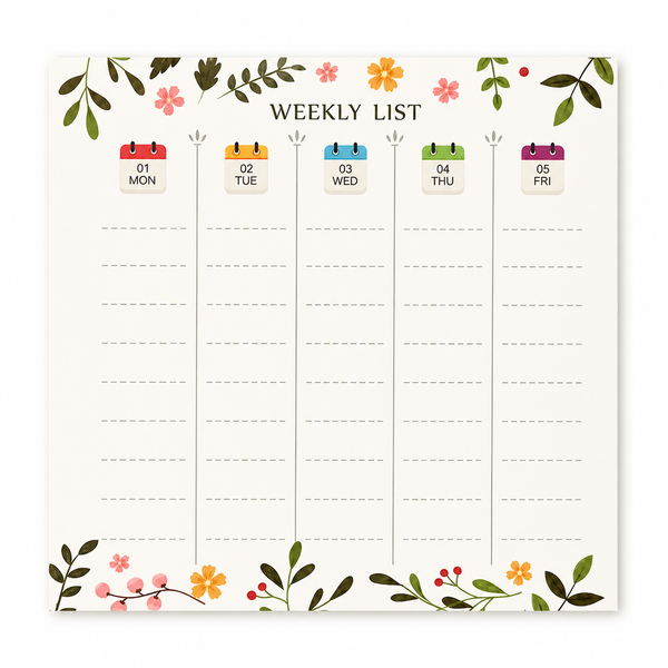Taco Planificador Semanal Florales