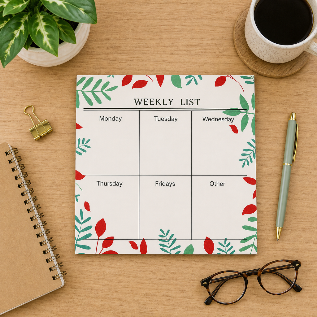 Taco Planificador Semanal Florales