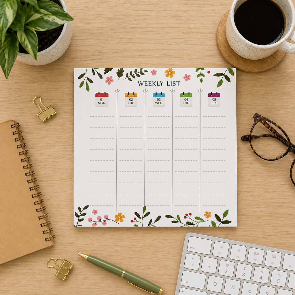 Taco Planificador Semanal Florales