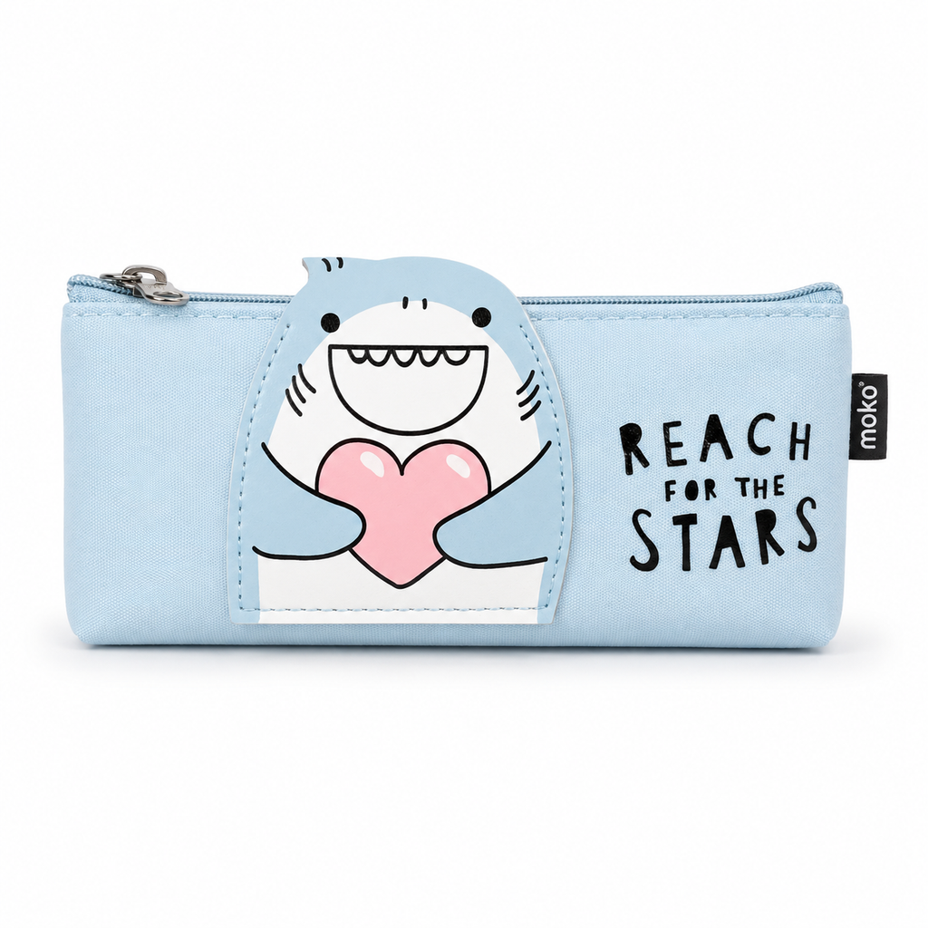 Estuche Escolar Tiburón Kawaii