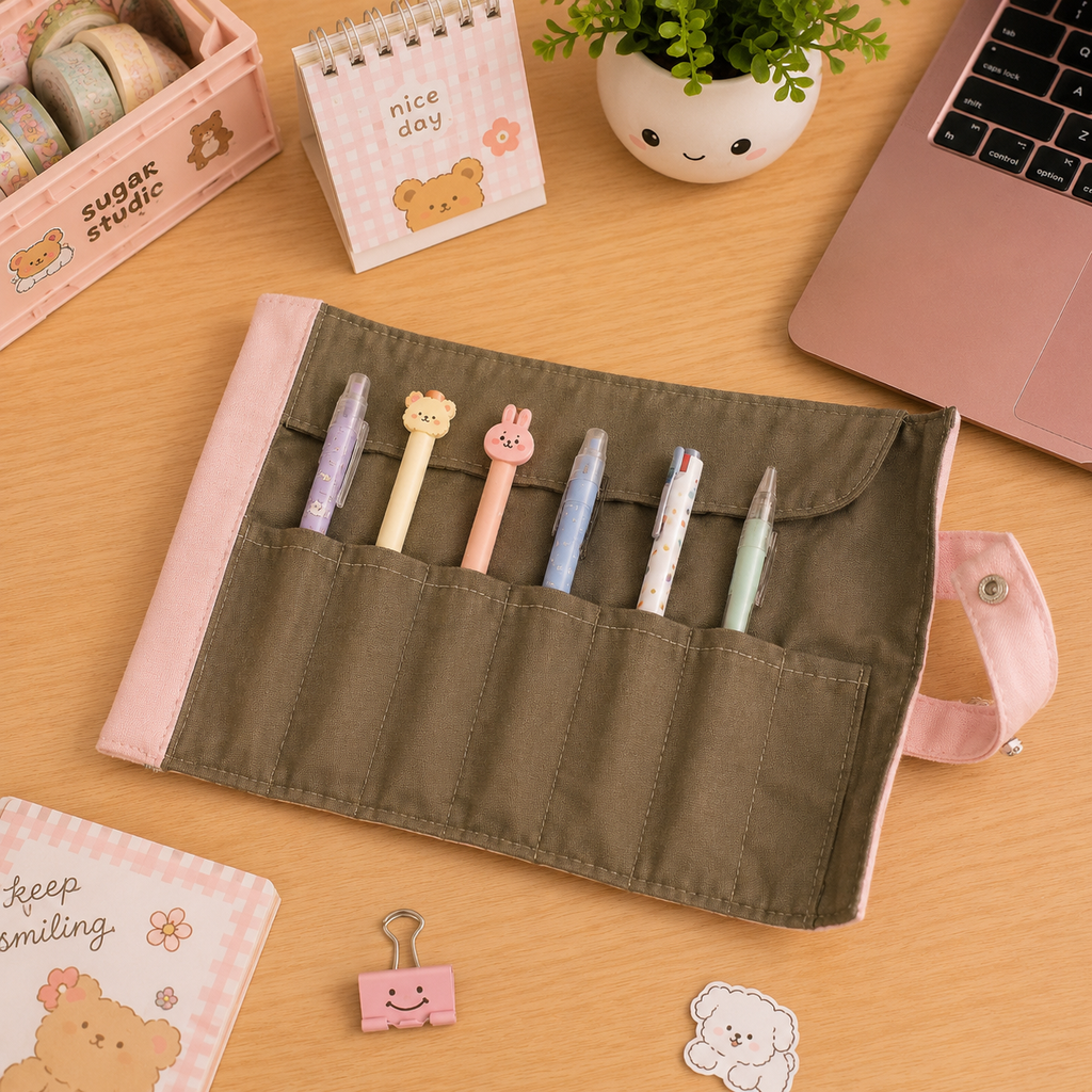 Estuche Enrollable Kawaii para Lápices